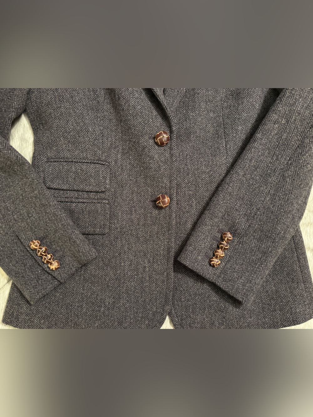 J. Crew Herringbone Wool Jacket - Picture 4 of 5